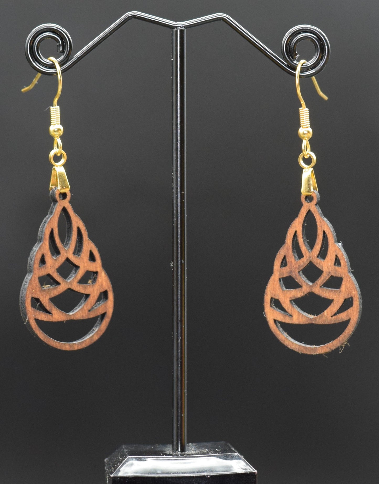35mm Wooden Icecream Cone Earrings on Stainless Steel Hooks (Copy)