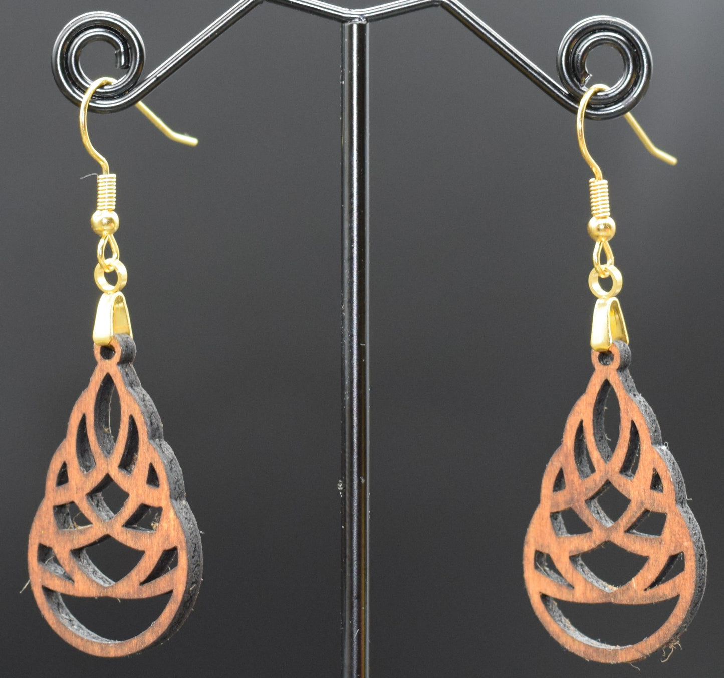 35mm Wooden Icecream Cone Earrings on Stainless Steel Hooks (Copy)