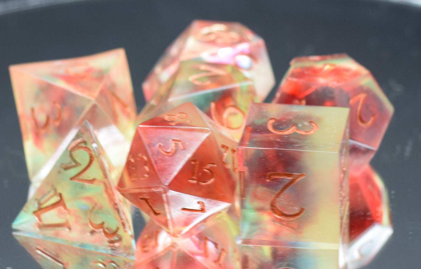 7pc Fae Wilds Sharp Edge Hand Made Resin Dice Set