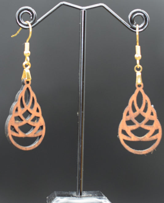 35mm Wooden Icecream Cone Earrings on Stainless Steel Hooks (Copy)