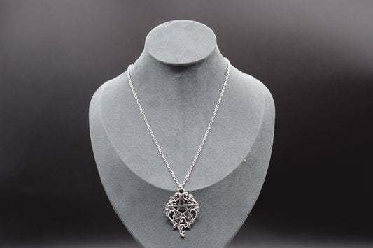 Fancy Pentagram Pendant with Adjustable Chain 45-55cm - Stainless Steel
