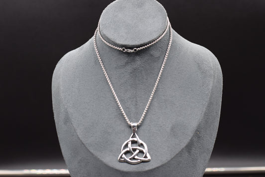 Celtic Trinity Knot Pendant with Stainless Steel Chain