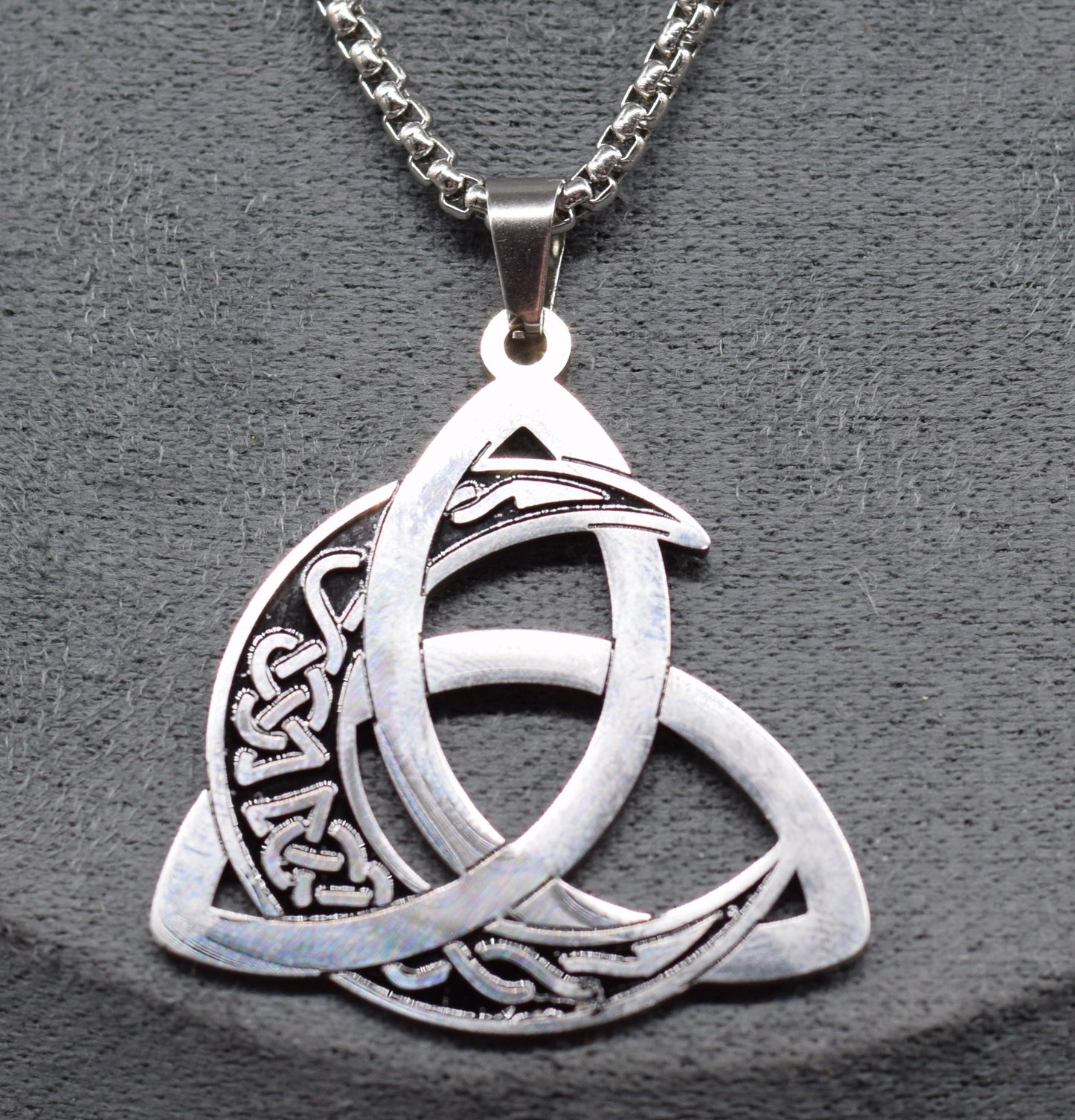 Lunar Celtic Knot Pendant with Stainless Steel Chain 55cm