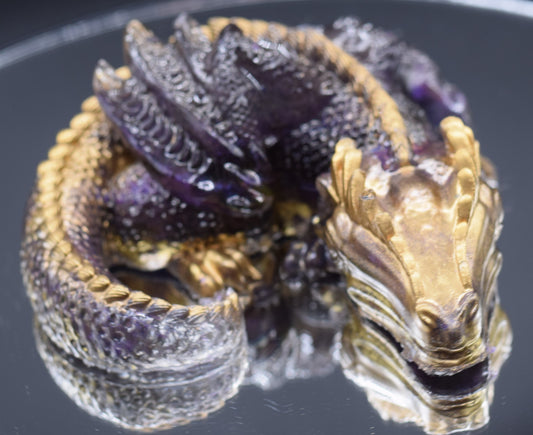Purple Dragon with Gold Spine and Claws